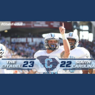 November 21, 2015: The Citadel Football beats the University of South Carolina, 23-22.

https://youtu.be/i3m5CPqX6Aw