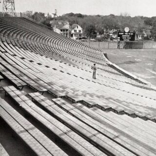 Johnson Hagood Stadium was officially dedicated on December 4, 1948, when the Bulldogs played host to Clemson in front of a then-stadium record estimated crowd of 16,000.