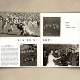 On December 30, 1960, The Citadel Football participated in and won its only bowl game appearance. The Bulldogs beat Tennessee Tech 27-0 in the Tangerine Bowl, Orlando, Fla.
Go Dogs!