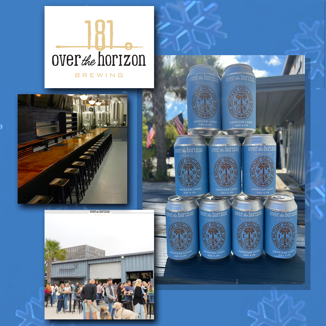 Celebrate Christmas and the holidays with alumni-owned/veteran-owned Over The Horizon Brewing, here in Charleston. Visit them at 2200 Heriot Street, Charleston, SC 29403, or online at overthehorizonbrewing.com.