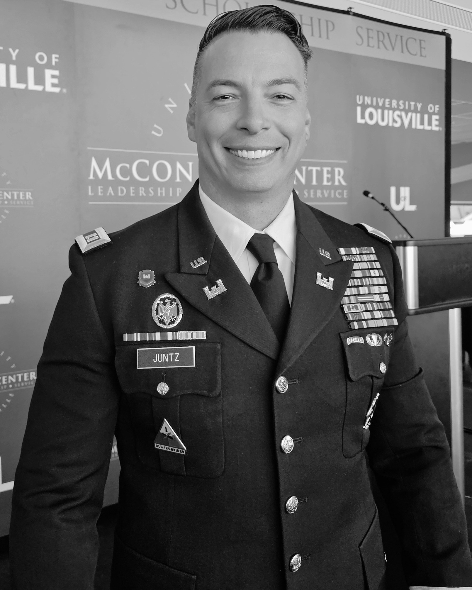 CPT Matthew S. Juntz, USAR, ’07, was selected to attend the Strategic Broadening Seminar, a program for officers across the Department of War. He completed the program by delivering a strategic briefing to senior national security leaders, reflecting his continued growth as a skilled and capable officer.