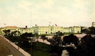 On April 4, 1917, the US Senate voted to go to war with Germany and on April 6, 1917, the House of Representatives agreed, declaring war on Germany and commencing America's entry into World War I. 

With the approval of the Board of Visitors and Governor of South Carolina, The Citadel offered all of the college's military facilities to help train recruits. The National Defense Act had established the Reserve Officers Training Corps in 1916, and this provided Citadel Cadets and recent graduates a direct opportunity to become officers in the U.S. military. 

All members of the Class of 1917 entered military service upon graduation, 6 received commissions as officers in the Regular Army, and 13 received commissions as officers in the Marine Corps. 

Again in 1918, all members of the graduating class entered military service. Citadel graduates volunteered with Allied forces prior to America's entry into the war, were on the first American convoys that sailed off to war on June 13, 1917, and participated and distinguished themselves in most of the major battles of World War I. 

In all, 316 Citadel graduates served in World War I, 277 as commissioned officers. Six graduates died in the war and 17 were wounded. 

citadel.edu/citadel-history/brief-history/
citadeldigitalarchives.omeka.net/items/show/33