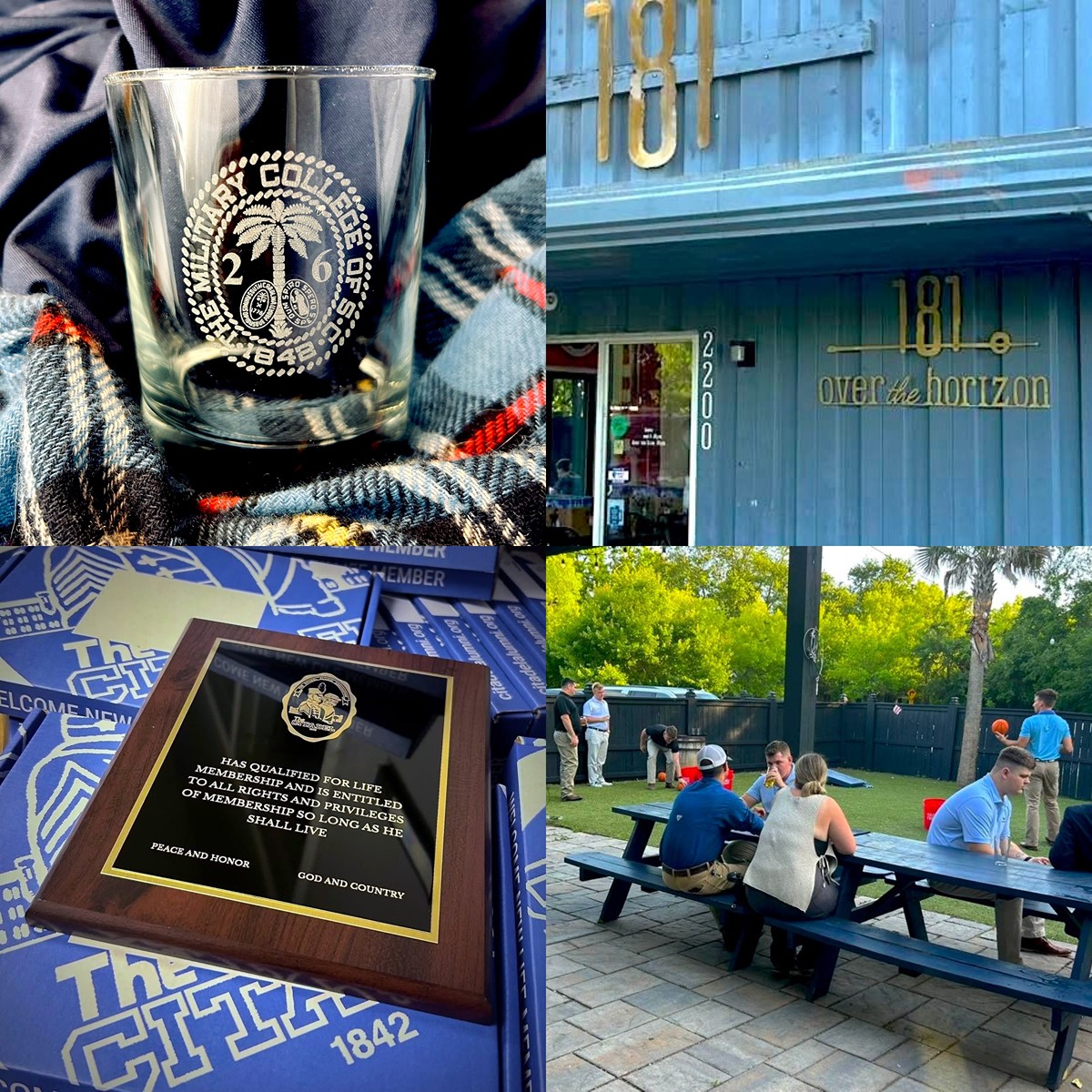 Calling all members of the Class of 2026!

We’d love for you to stop by Over the Horizon Brewing on Wednesday, April 22, 2026, between 5:00 and 7:00 PM. 

Come out and celebrate with us for an evening of camaraderie at alumni-owned, veteran-owned Over the Horizon Brewing as we welcome our newest Student Life Members into The Citadel Alumni Association!

New Life Members—pick up your plaques, decals, and membership cards at the event, then (if you’re 21 or over) head to the bar, show the bartender your plaque and enjoy your first beer on us.

And don’t forget—your Life Member decal gives you access to park at The Citadel Beach Club - for life!

This is just the beginning—we can’t wait to toast your future as a Citadel grad and kick off many great get-togethers ahead.

Don’t miss it—we’ll see you there! There just might be a special gift for Class of 2026 students who attend.

If you have any questions, feel free to reach out. If you can’t attend, please stop by the Alumni Office to pick up your membership items during regular business hours.