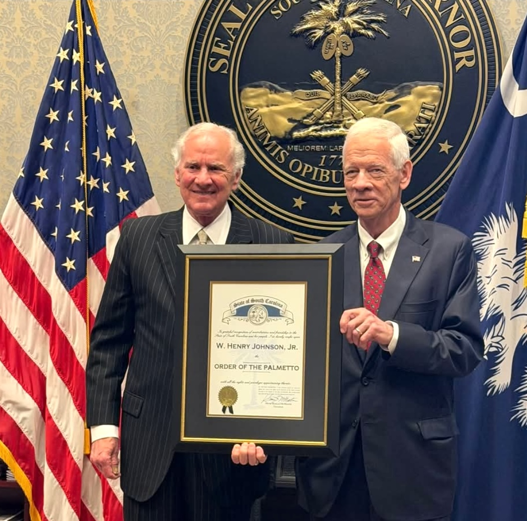 Former Citadel Board of Visitors member W. Henry Johnson, Jr., '75, was awarded the Order of the Palmetto on April 22, 2026.