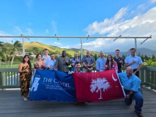 The Hawaii Citadel Club held its first official pau hana at Mid-Pacific Country Club on June 19, which drew about 18 people, grads representing classes from ’81 to ’25, and their guests.
