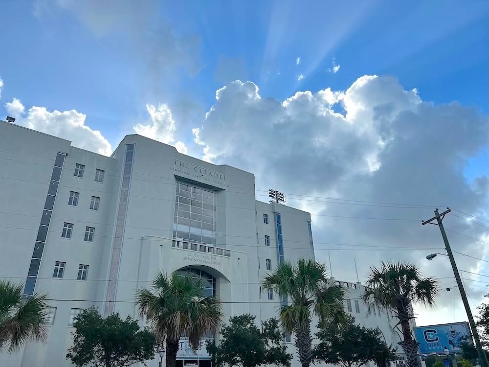 The renovated west side of Johnson Hagood Stadium was completed in 2008 with the official opening on Aug. 30, 2008. The Citadel Bulldog Monument was also completed in August 2008.