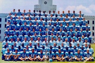 On September 5, 1992, The Citadel Football beat the University of Arkansas 10-3 in Fayetteville, Ark. The 1992 Bulldog football team became the winningest in The Citadel's history.