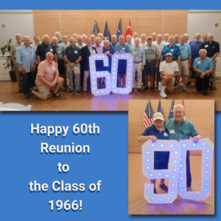 The Citadel’s Class of 1966 recently returned to the Holliday Alumni Center to celebrate their 60th Reunion, and if their weekend was any indication, this class isn’t slowing down anytime soon.  The Class watching our Bulldogs winning on the gridiron in three overtimes added an exclamation point to the weekend.

The Class of ’66 is already looking ahead to 2056 and their 90th Reunion — with the props prepared. We wouldn’t expect anything less from a class that knows how to celebrate.

A very special thank you to the Class of 1966 for returning to campus, sharing their stories and memories, and continuing to demonstrate what it means to be an alumnus of The Citadel.