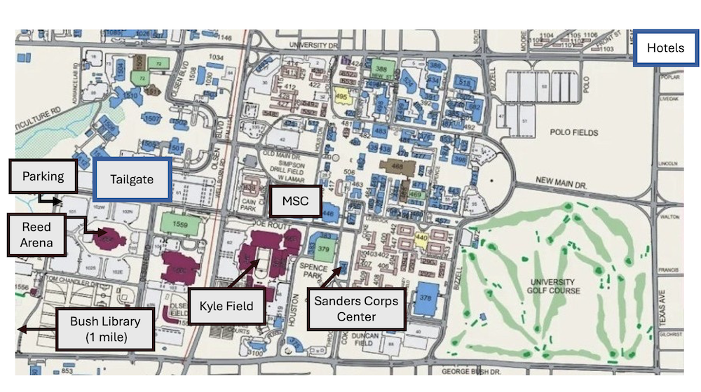 Texas A&M Parking Map